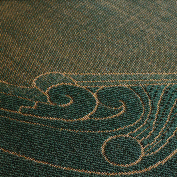 Nettipattam Green & Gold Sisal 6x9 feet Rectangle Rug - I MEAN DESIGN