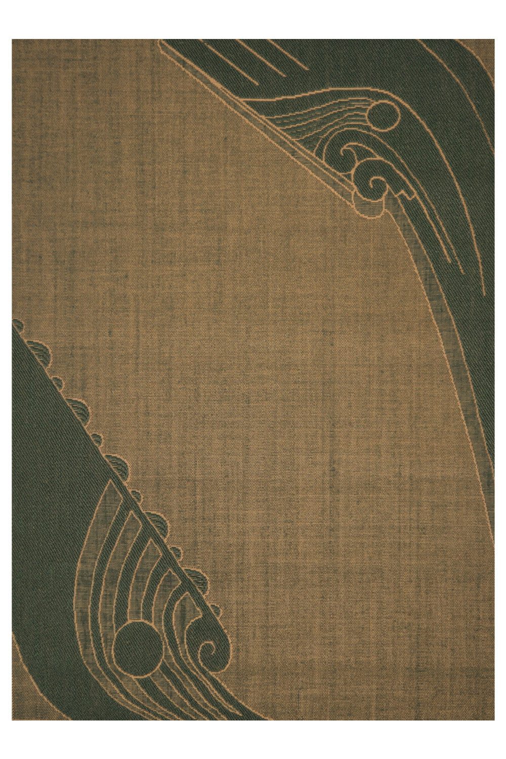 Nettipattam Green & Gold Sisal 6x9 feet Rectangle Rug - I MEAN DESIGN