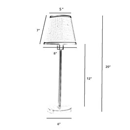 CDL111 Vintage Nightstand Brown Fabric Wooden lamp - The Black Steel