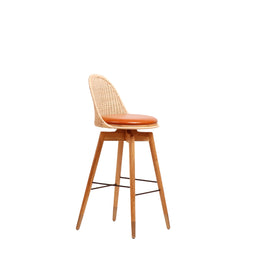 Oka Rattan Swivel Bar Stool