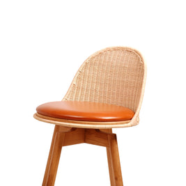 Oka Rattan Swivel Bar Stool