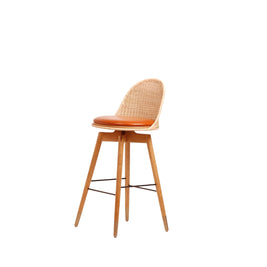 Oka Rattan Swivel Bar Stool