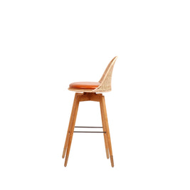 Oka Rattan Swivel Bar Stool