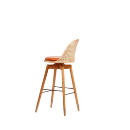 Oka Rattan Swivel Bar Stool