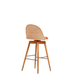 Oka Rattan Swivel Bar Stool