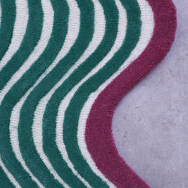 Onda Multicolour Wool 5.5x5.5 feet Irregular Rug - I MEAN DESIGN