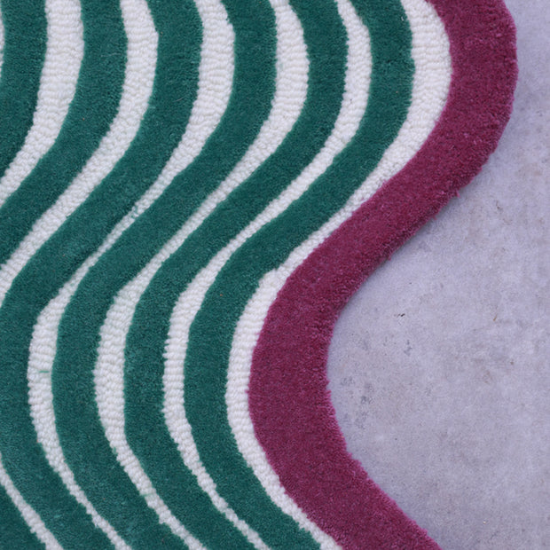 Onda Multicolour Wool 5.5x5.5 feet Irregular Rug - I MEAN DESIGN