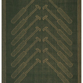 Ottathuzha Green & Gold Sisal 6x9 feet Rectangle Rug - I MEAN DESIGN