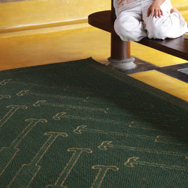 Ottathuzha Green & Gold Sisal 6x9 feet Rectangle Rug - I MEAN DESIGN