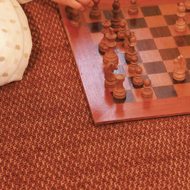 Pallivathil  Maroon & Gold Sisal 6x9 feet Rectangle Rug - I MEAN DESIGN