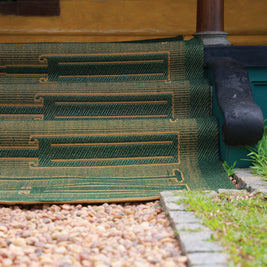 Pankayam Green & Gold Sisal 6x9 feet Rectangle Rug - I MEAN DESIGN