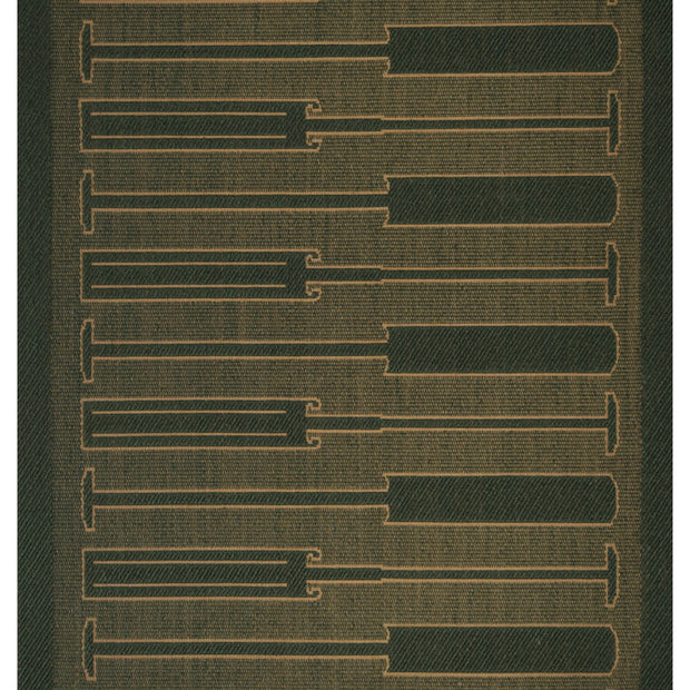 Pankayam Green & Gold Sisal 6x9 feet Rectangle Rug - I MEAN DESIGN