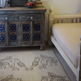 Oruma Beige Sisal 4x6 feet Rectangle Rug - I MEAN DESIGN