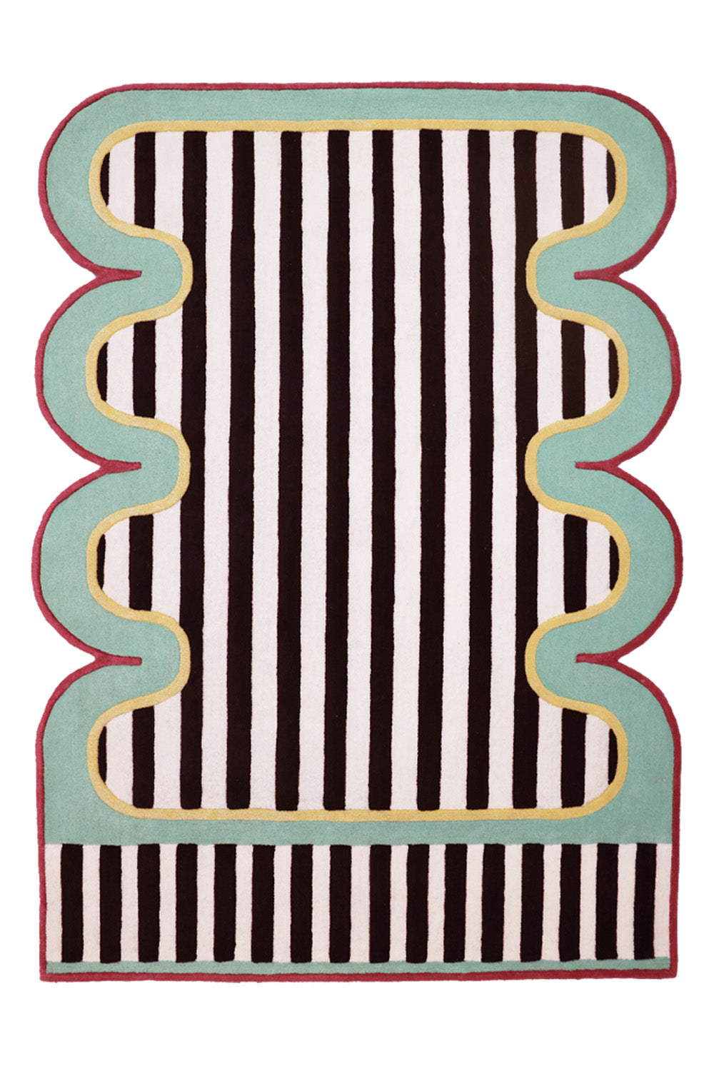 Piano Multicolour Wool 4.3x7.2 feet Irregular Rug - I MEAN DESIGN