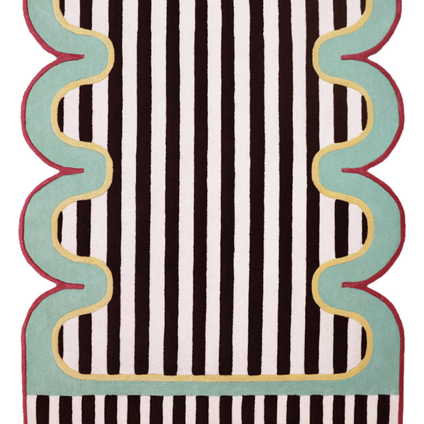 Piano Multicolour Wool 4.3x7.2 feet Irregular Rug - I MEAN DESIGN