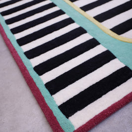 Piano Multicolour Wool 4.3x7.2 feet Irregular Rug - I MEAN DESIGN