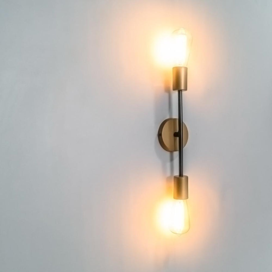 Parisienne 2 Bulb Wall Light Lamp - The Black Steel