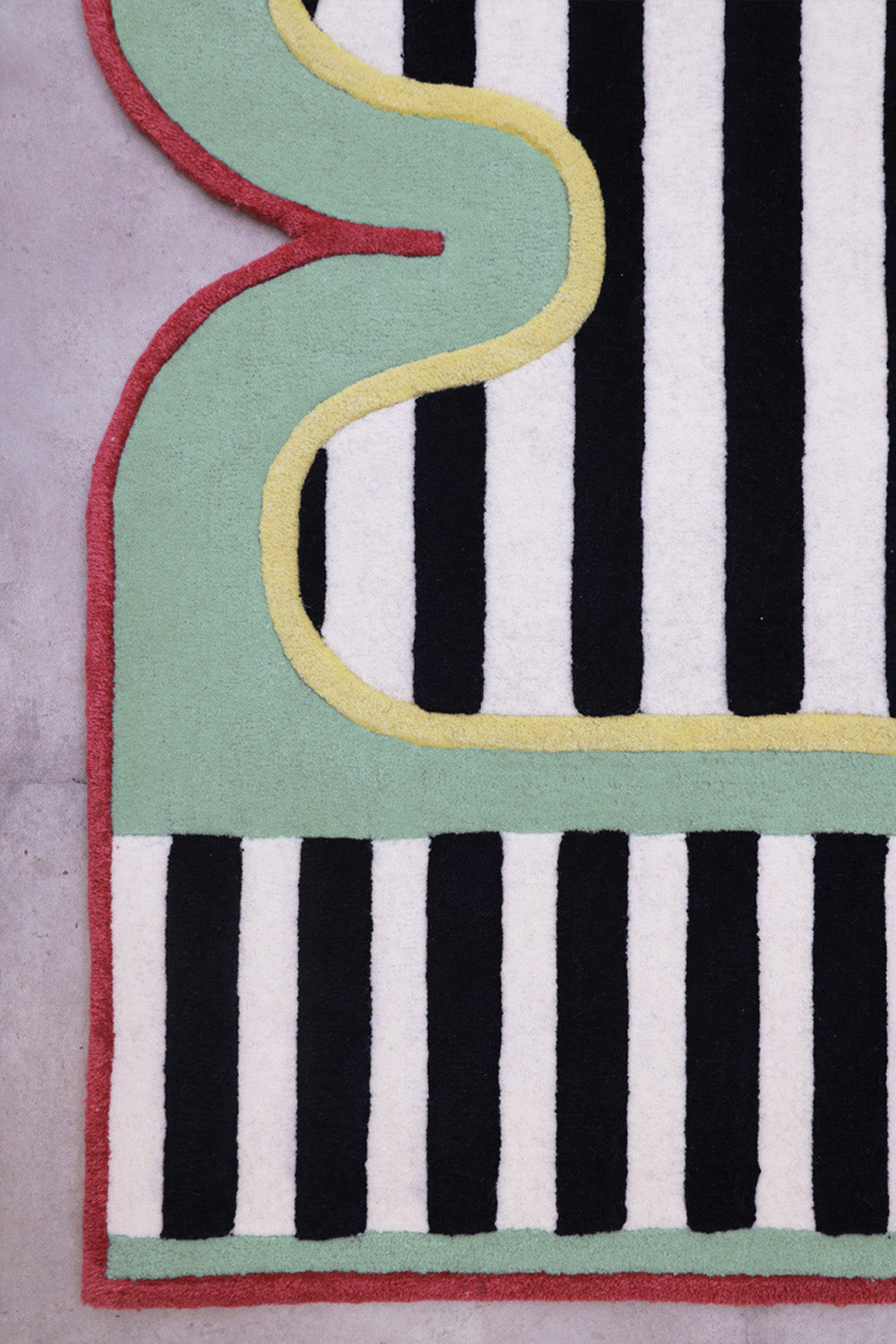 Piano Multicolour Wool 4.3x7.2 feet Irregular Rug - I MEAN DESIGN