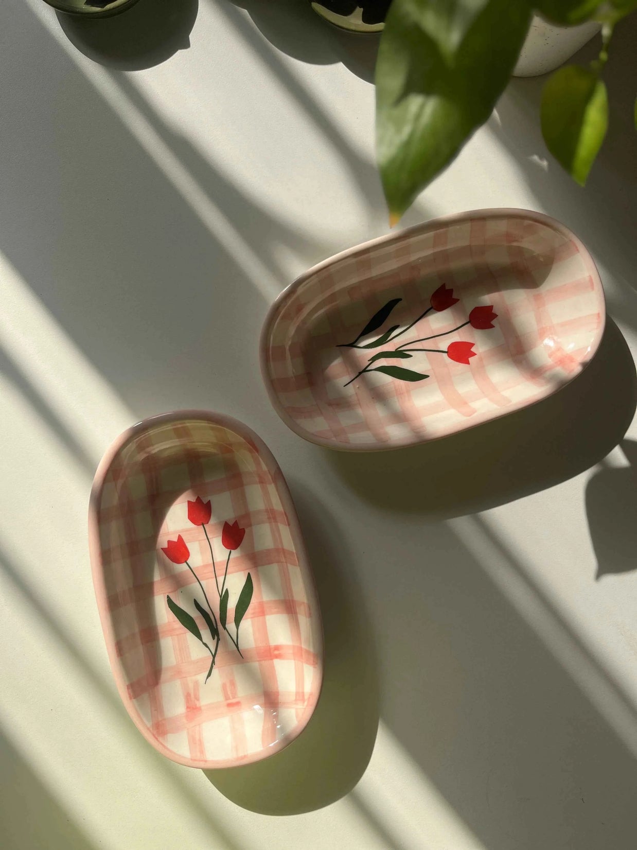 Pink Cottage Trinket Tray - Single