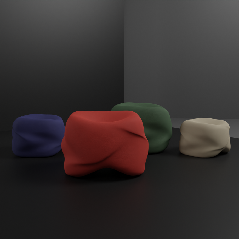 Plushy Petal Pouf - I MEAN DESIGN