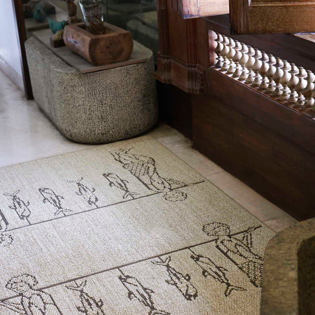 Chakara Beige Sisal 4x6 feet Rectangle Rug - I MEAN DESIGN