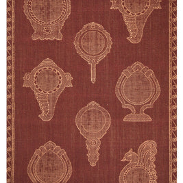 Rajaanganam Maroon & Gold Sisal 6x9 feet Rectangle Rug - I MEAN DESIGN