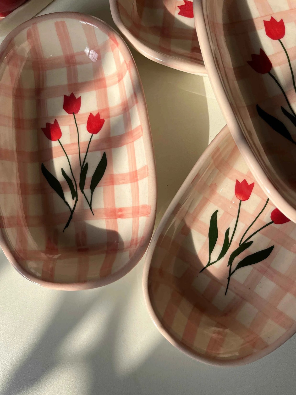 Pink Cottage Trinket Tray - Single