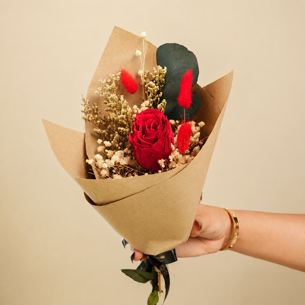 Ruby Romance preserved red rose bouquet