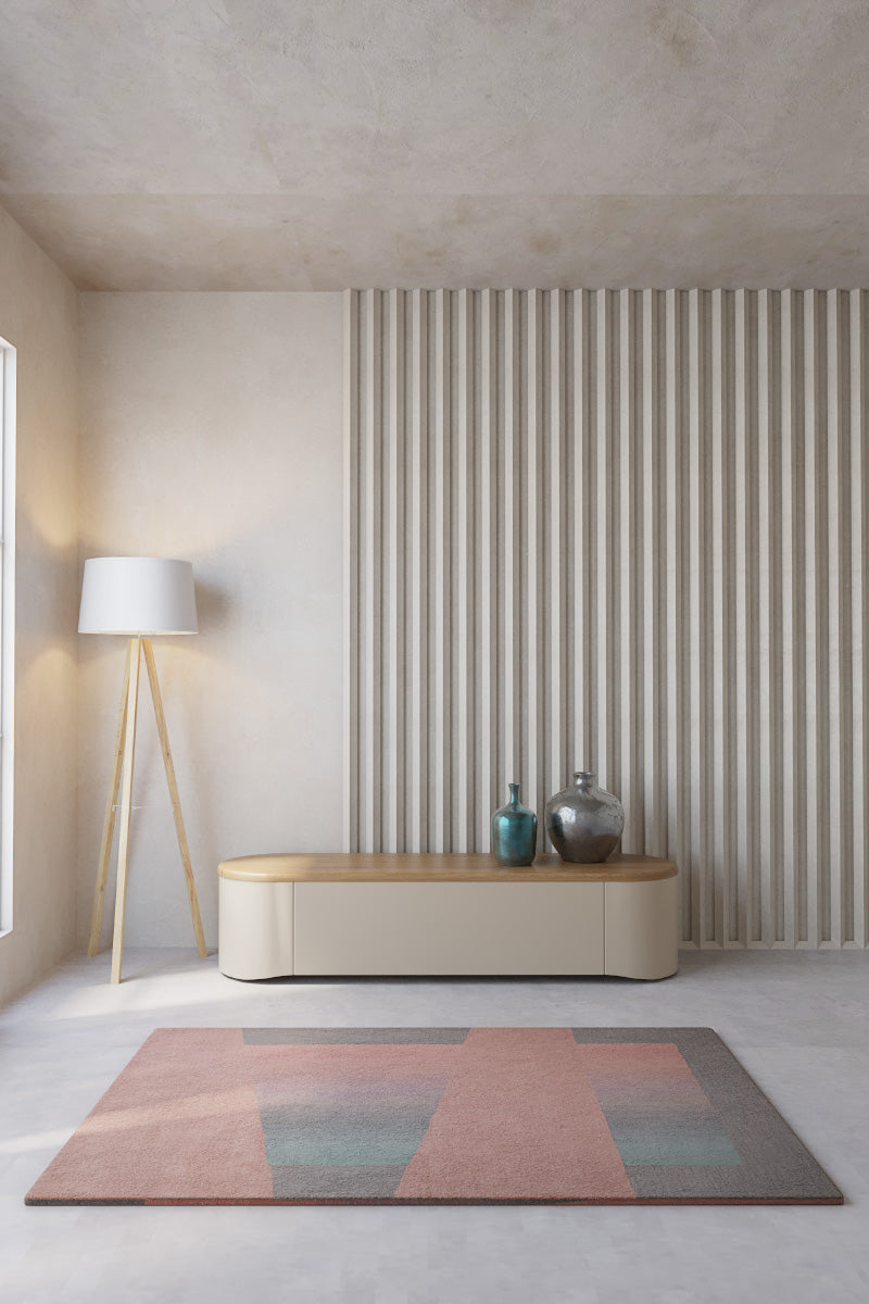 Beam Multicolour Wool 4x6 feet Rectangle Rug