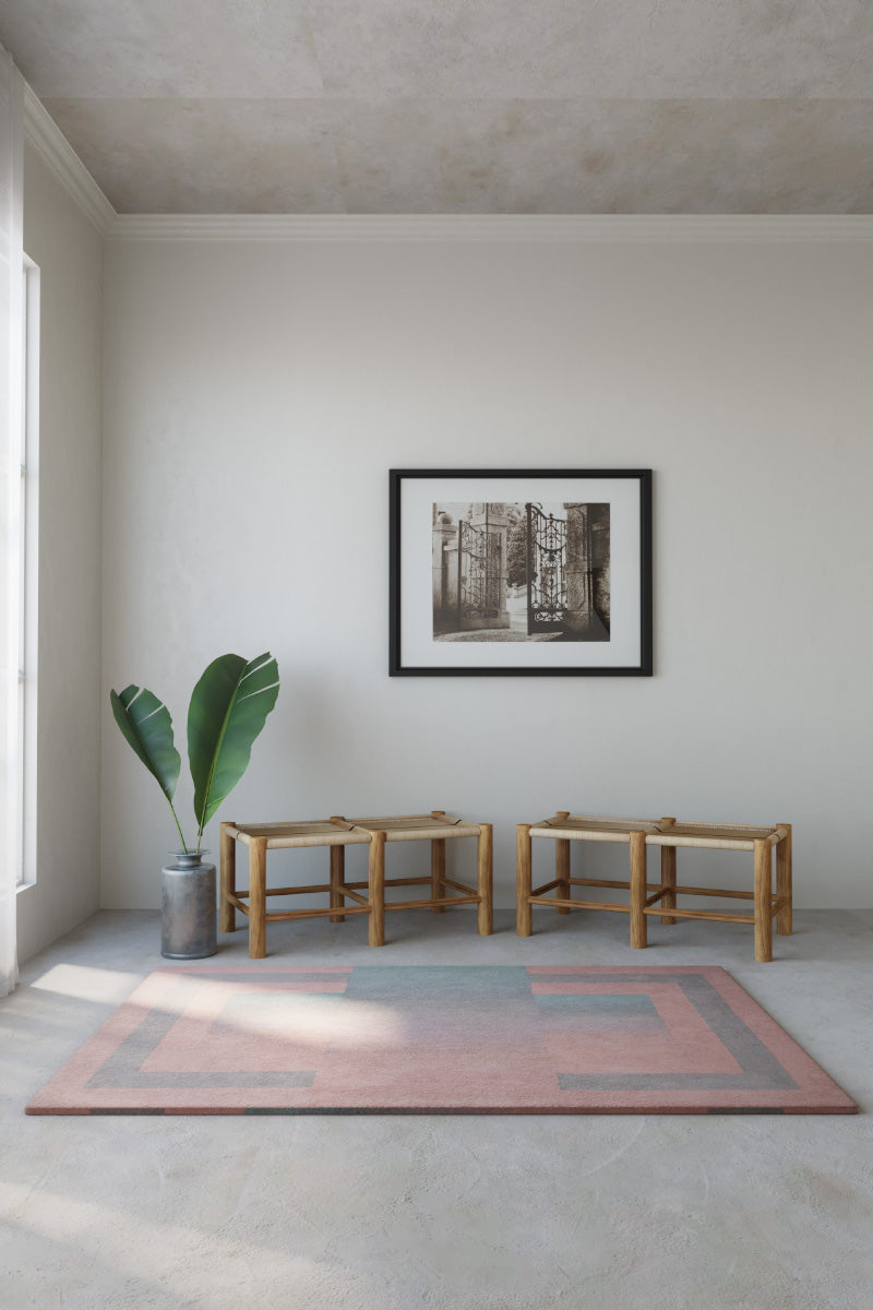 Horizon Multicolour Wool 4x6 feet Rectangle Rug - I MEAN DESIGN