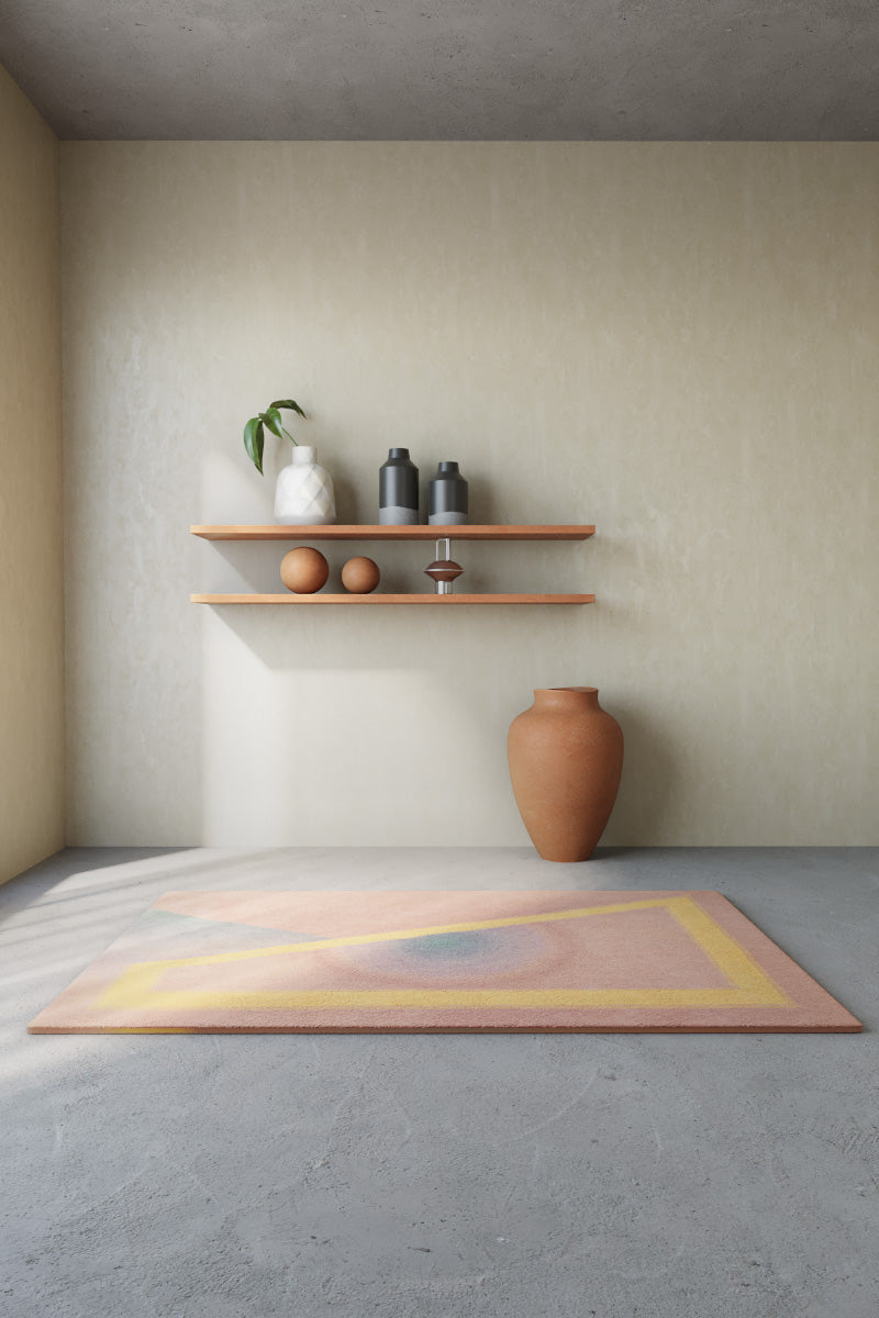 Gaze Multicolour Wool 4x6 feet Rectangle Rug - I MEAN DESIGN