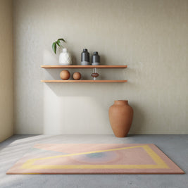 Gaze Multicolour Wool 4x6 feet Rectangle Rug - I MEAN DESIGN