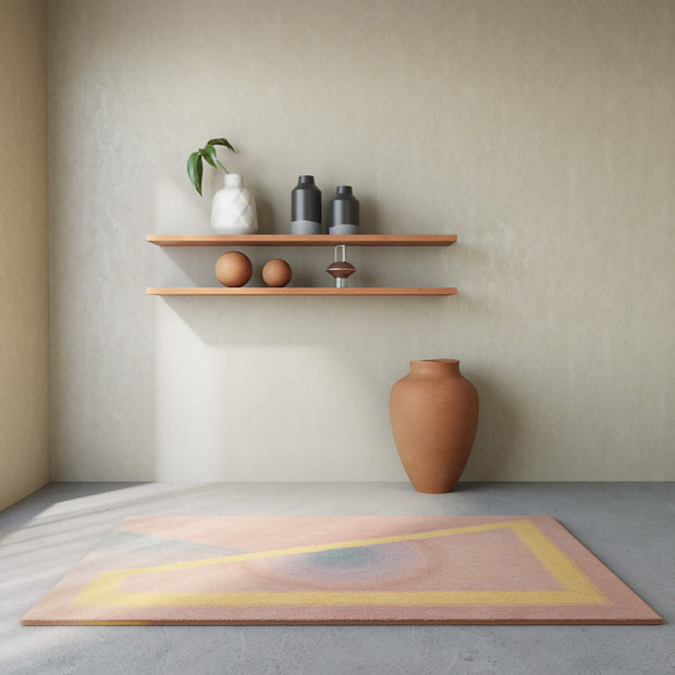 Gaze Multicolour Wool 4x6 feet Rectangle Rug - I MEAN DESIGN