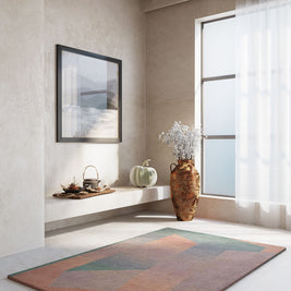 Mirage Multicolour Wool 4x6 feet Rectangle Rug - I MEAN DESIGN