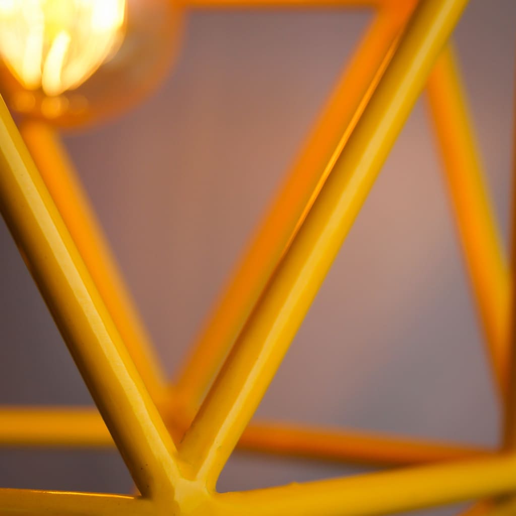 Ridgemont Geometric Yellow Wallchiere - The Black Steel