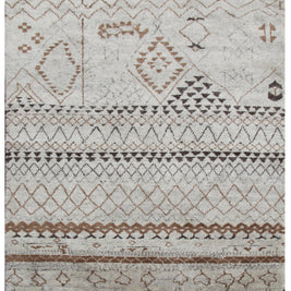 Carpet For Living room 2x3 Feet Ivory Wool Rectangle Moroccan and Tribal Rug