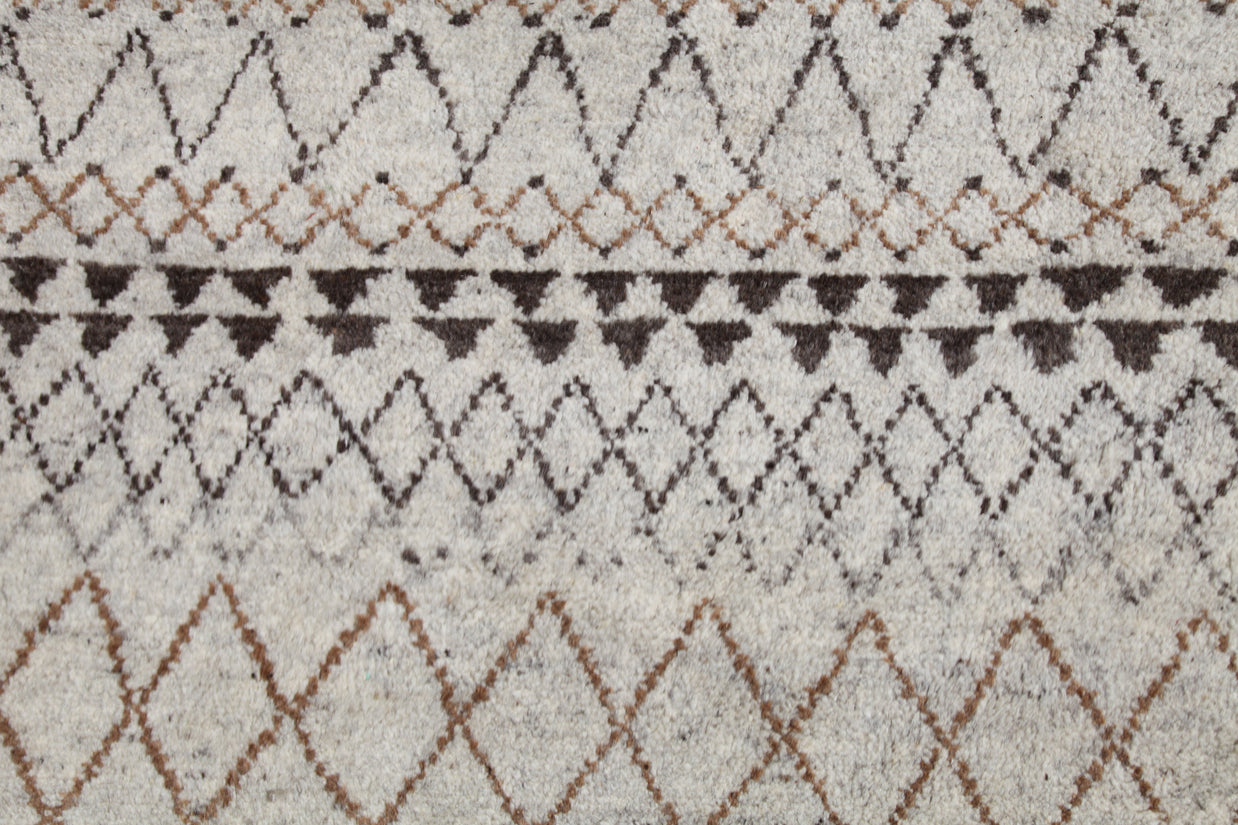 Carpet For Living room 2x3 Feet Ivory Wool Rectangle Moroccan and Tribal Rug