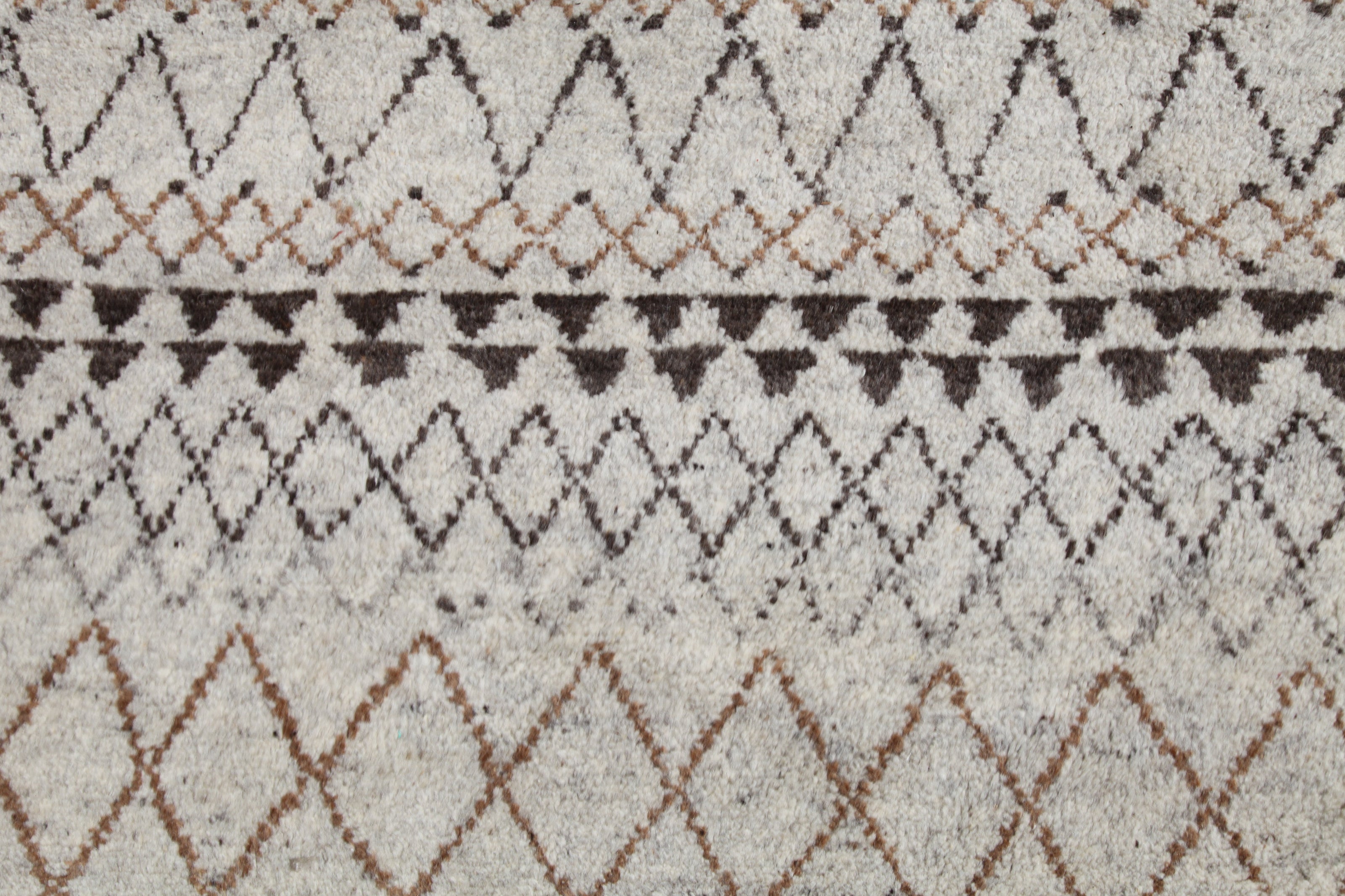 Carpet For Living room 2x3 Feet Ivory Wool Rectangle Moroccan and Tribal Rug