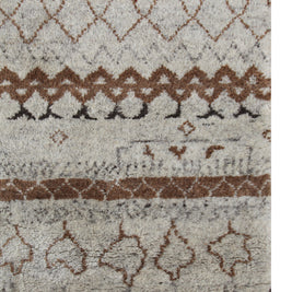 Carpet For Living room 2x3 Feet Ivory Wool Rectangle Moroccan and Tribal Rug