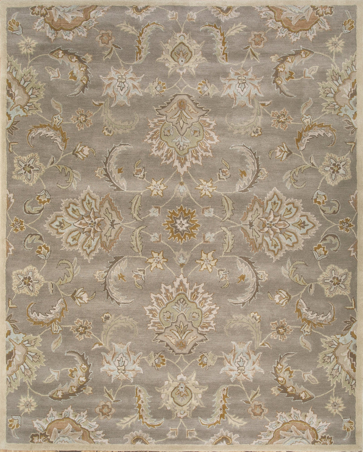 Carpet For Living room 2'6X4 Feet Beige And Brown Wool Rectangle Oriental And Traditional Rug