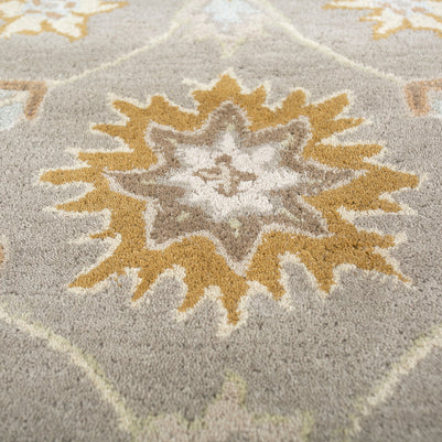 Carpet For Living room 2'6X4 Feet Beige And Brown Wool Rectangle Oriental And Traditional Rug