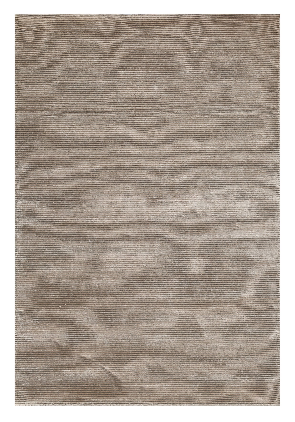Carpet For Living room 3'6x5'6 Feet Beige and Brown Wool and Viscose Rectangle Solid Rug