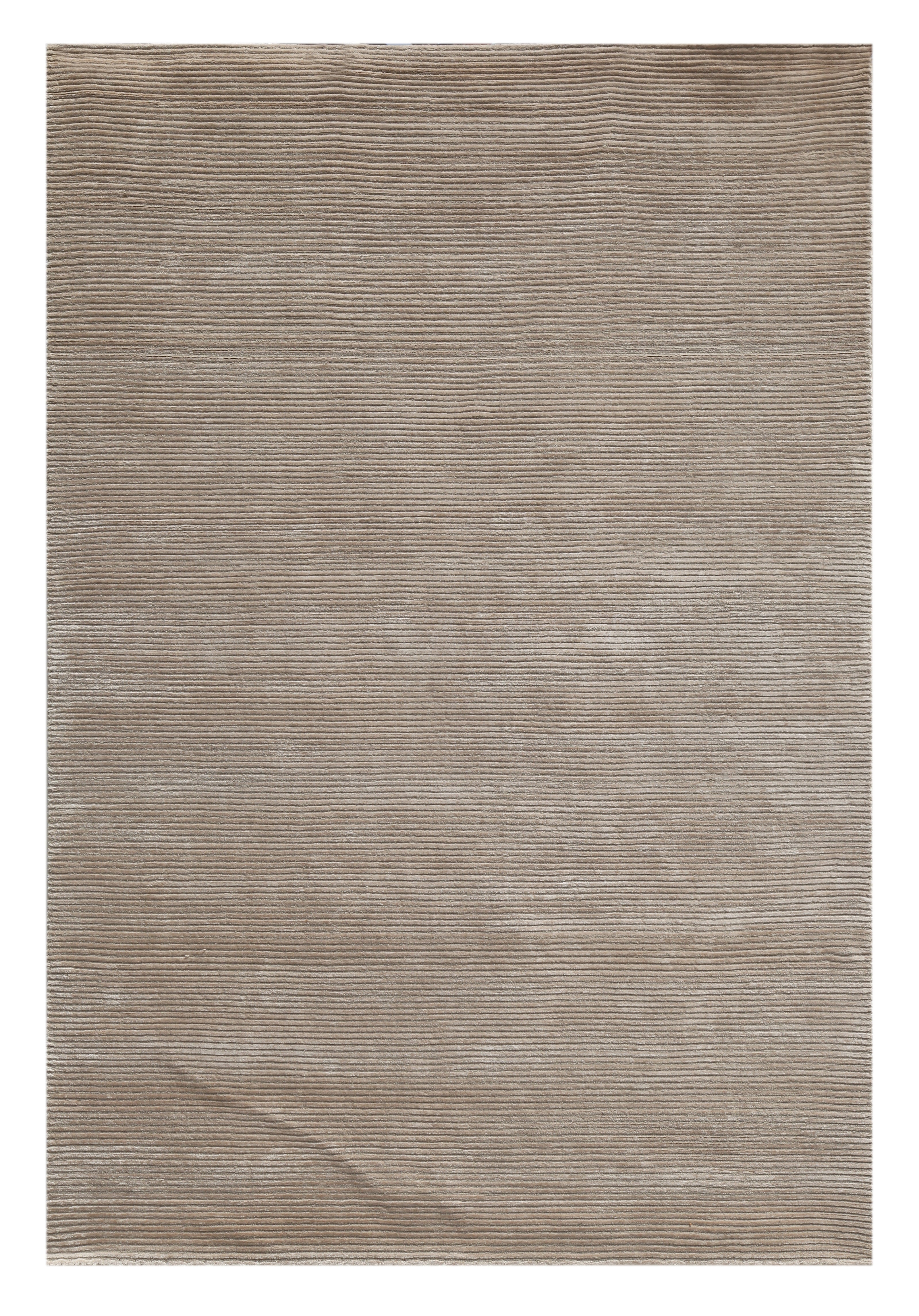 Carpet For Living room 3'6x5'6 Feet Beige and Brown Wool and Viscose Rectangle Solid Rug
