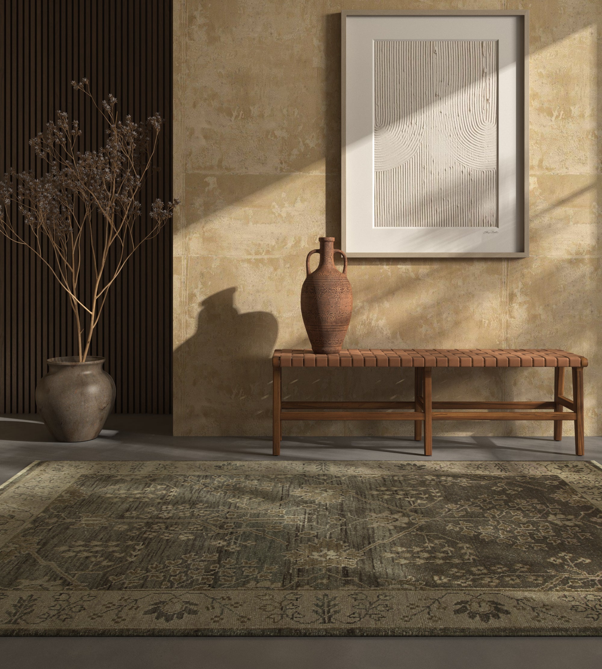 Carpet For Living room 8x10 Feet Grey and Black Wool Rectangle Oriental and Traditional Rug