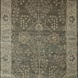Carpet For Living room 8x10 Feet Grey and Black Wool Rectangle Oriental and Traditional Rug