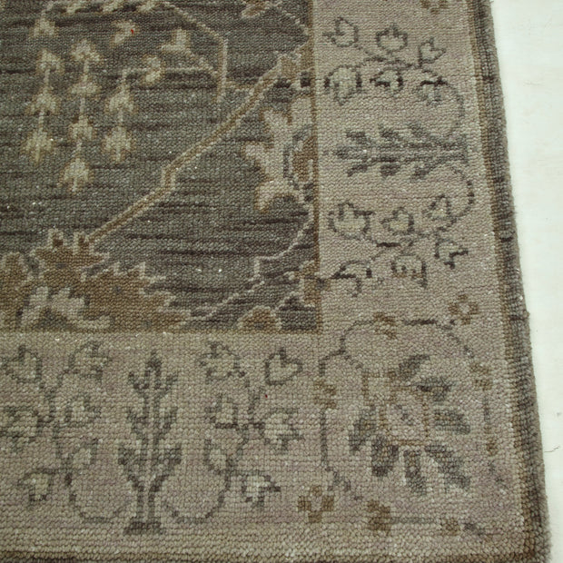 Carpet For Living room 8x10 Feet Grey and Black Wool Rectangle Oriental and Traditional Rug