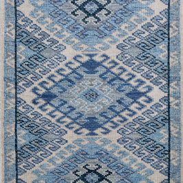 Carpet For Living room 2x3 Feet Blue Wool Rectangle Moroccan and Tribal Rug