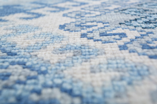 Carpet For Living room 2x3 Feet Blue Wool Rectangle Moroccan and Tribal Rug