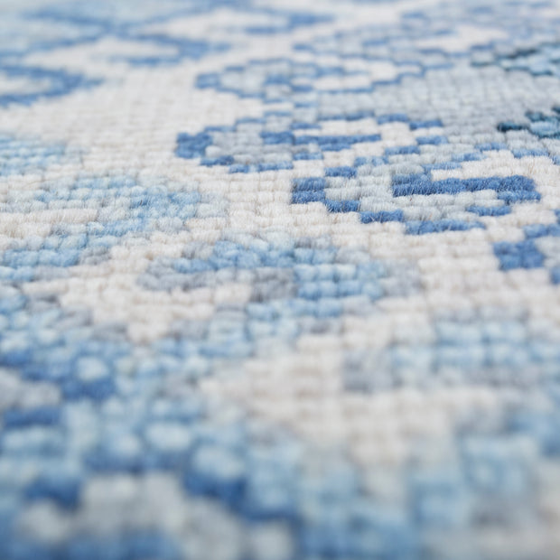 Carpet For Living room 2x3 Feet Blue Wool Rectangle Moroccan and Tribal Rug