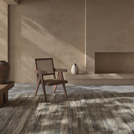 Carpet For Living room 2x3 Feet Ivory Wool and Bamboo Silk Rectangle Abstract Rug